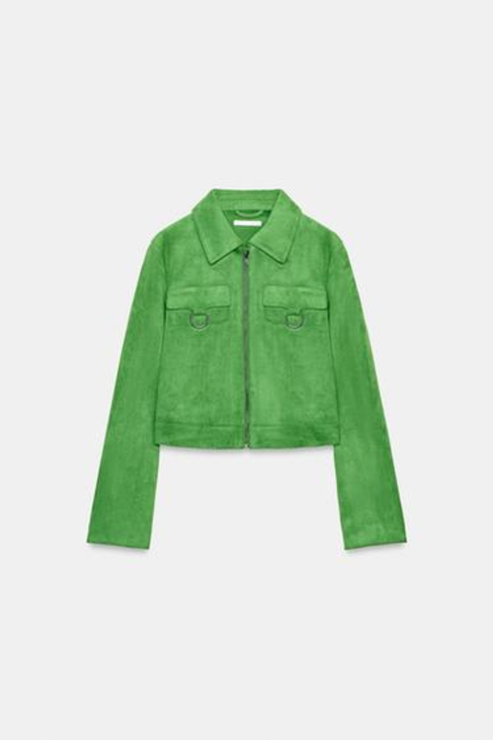 CROP ИСКУССТВЕННАЯ ЗАМШЕВАЯ КУРТКА - ZARA
