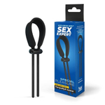 Черный ремень-лассо для усиления эрекции (Цвет: черный)