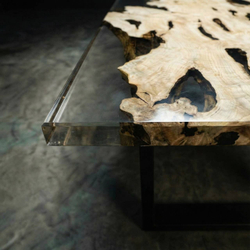 Вязаный граб премиум в сочетании с прозрачной эпоксидной смолой