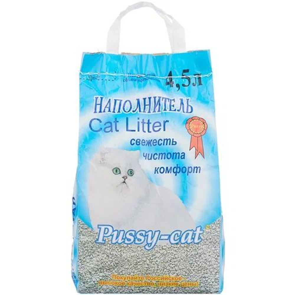 Цеолитовый наполнитель Pussy-Cat для кошачьих туалетов 4,5 л