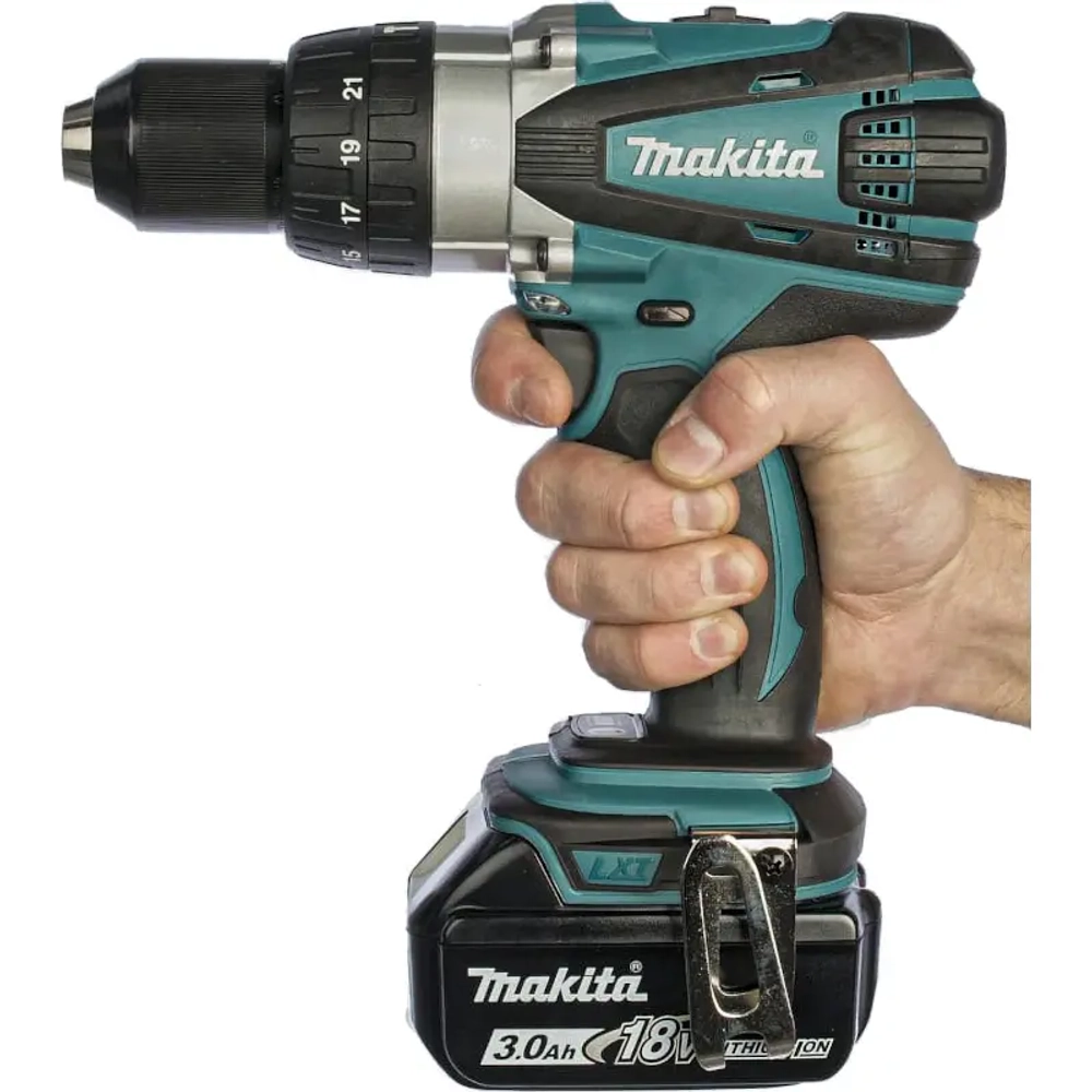 Makita DHP458RFE аккумуляторная ударная дрель-шуруповерт (2 x 3 Ач, ЗУ)