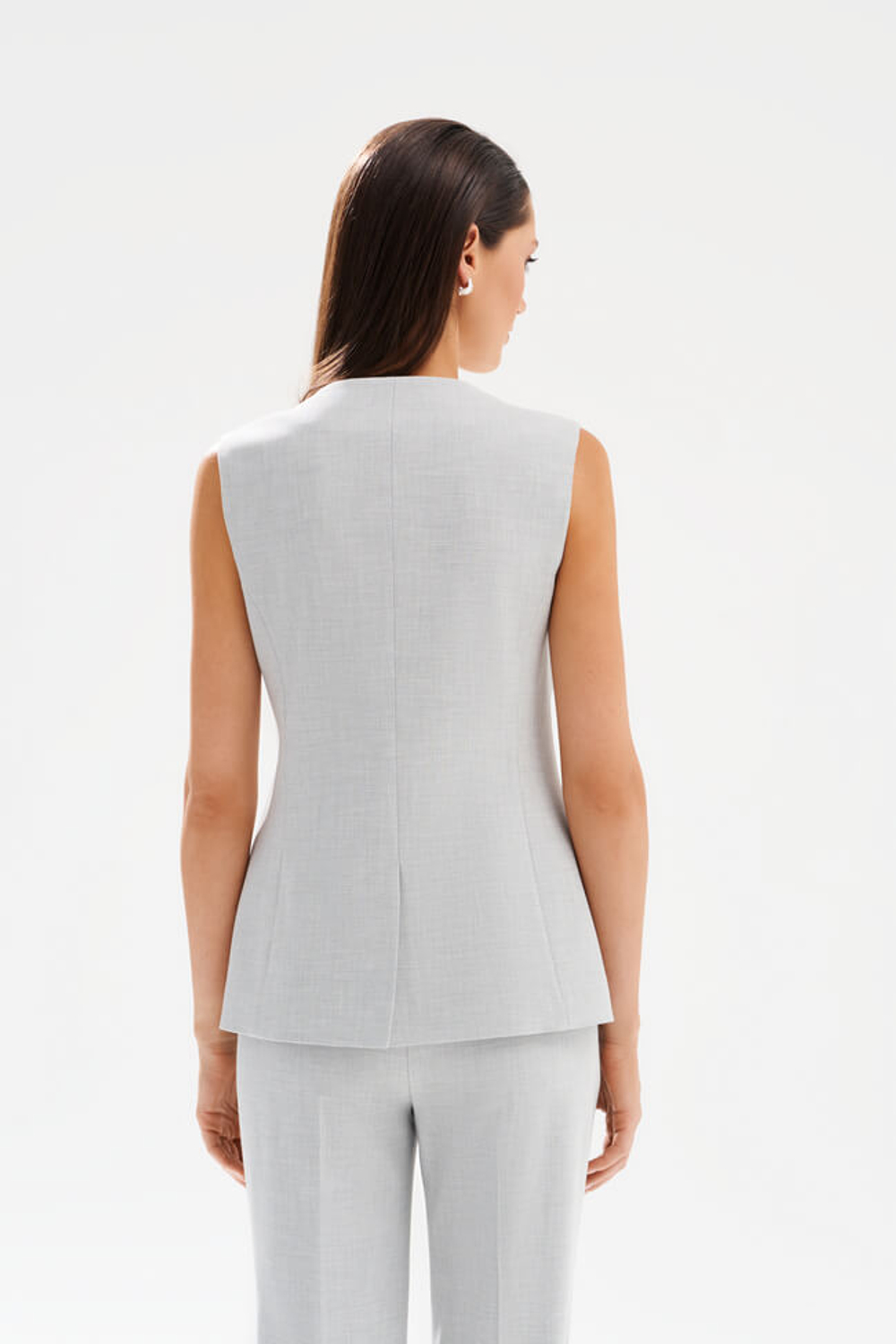 1992 Жилет женский (серый меланж)