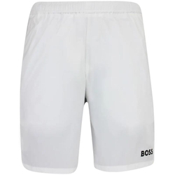 Теннисные шорты BOSS x Matteo Berrettini Stretch-Poplin Shorts with Contrast Logo - White