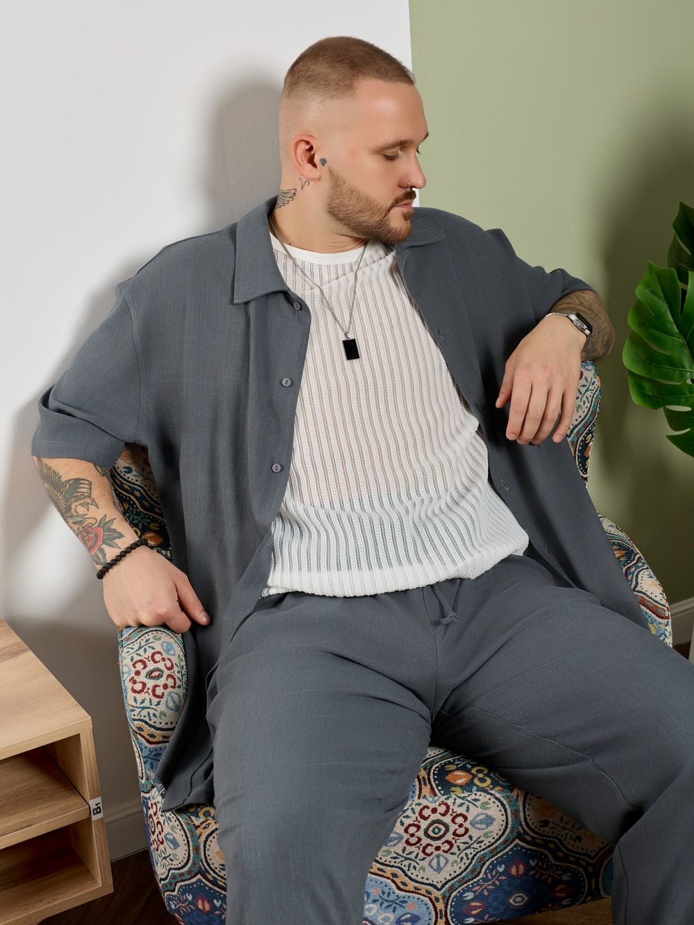 Рубашка мужская Линкольн-1 Виотекс ГРАФИТОВЫЙ