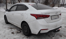 Фаркоп Hyundai Solaris II седан 2017-2022, Kia Rio IV седан 2017-2020, условно-съемный,(без электрики) Трейлер.7242