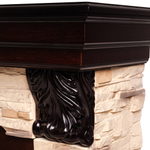 Каминокомплект Real Flame Dublin Corner Rock AO с очагом Fobos Lux Black RC (угловой)