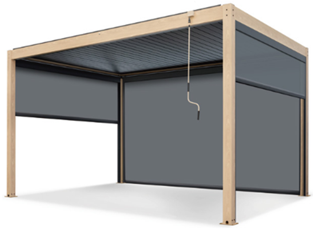 Пергола металлическая 3х4 м Tagliamento SKYPergs Plus, темно-серый, свежий тик