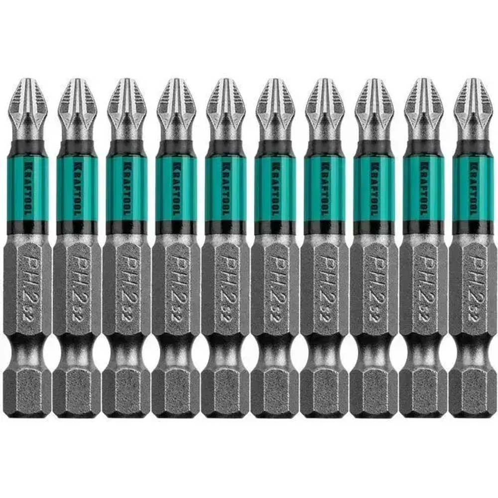 Биты KRAFTOOL PH2 50 мм, 10 шт. 26122-2-50-10