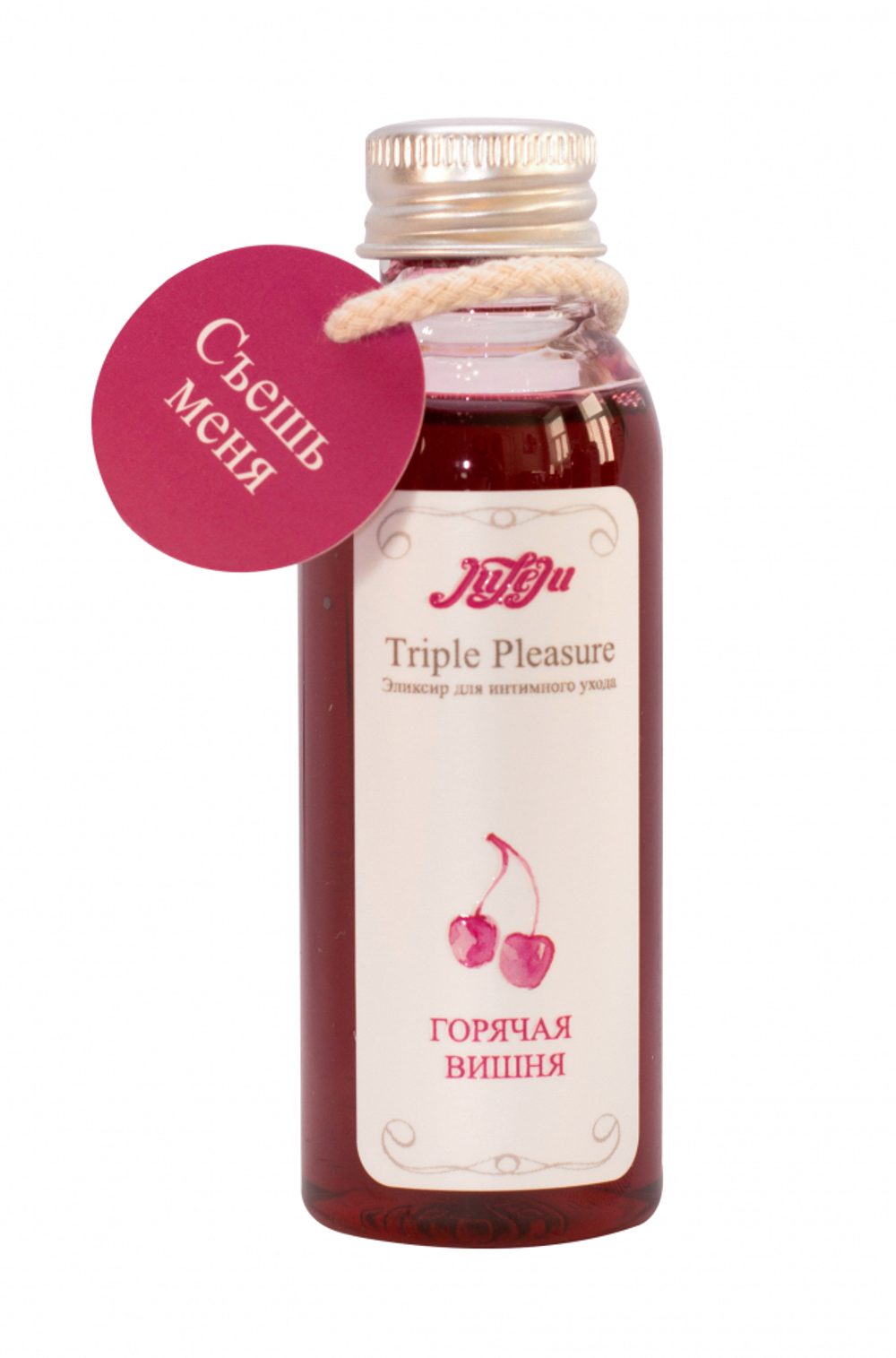 Массажный съедобный гель Triple Pleasure "Горячая вишня" 60мл