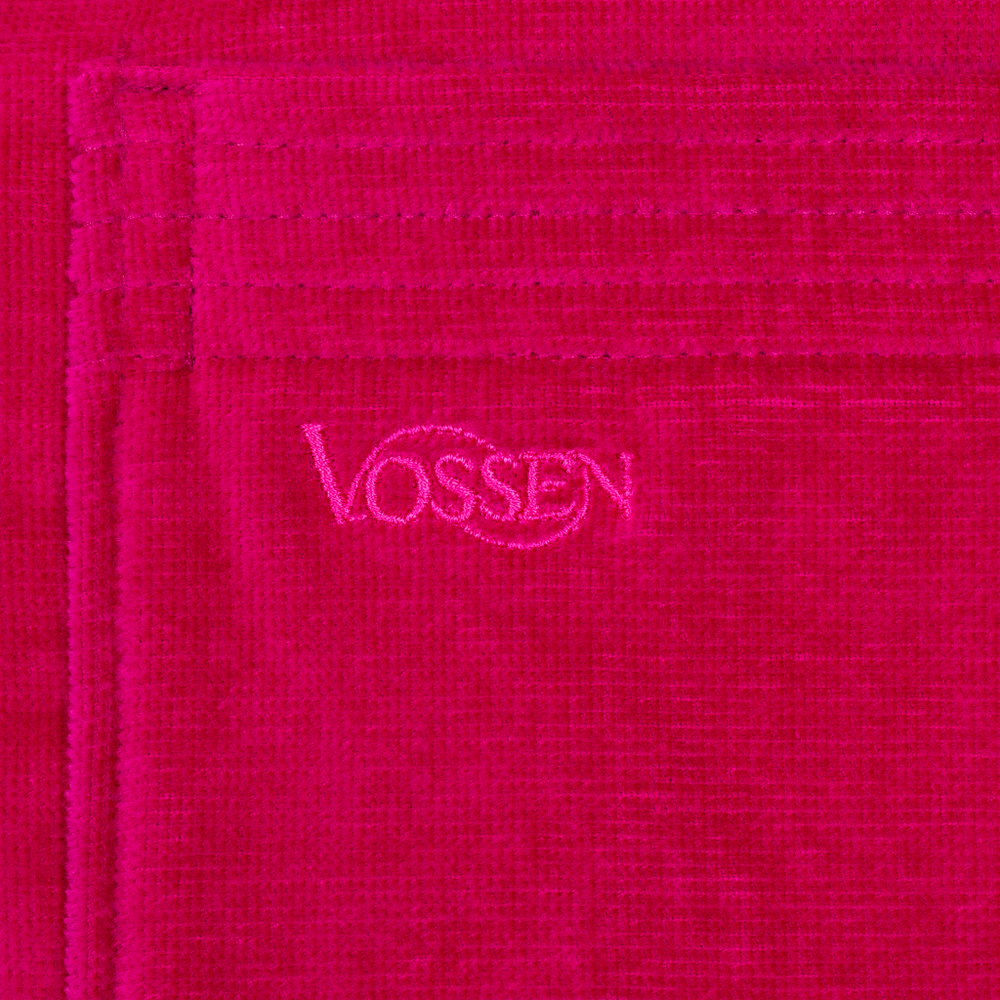 Халат велюровый Vossen Texas cranberry 377 малиновый