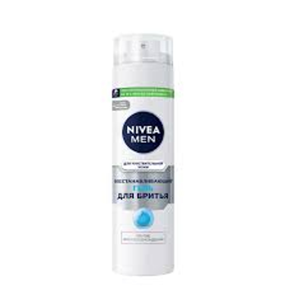 Nivea 200 мл. гель д/бритья муж заживл. св-ва д/чувст.кожи пласт.фл