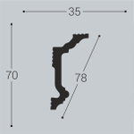 bello deco Карниз XPS К 5 (70x35) 00-00004637