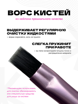 Кисть для геля и полигеля прямая №4