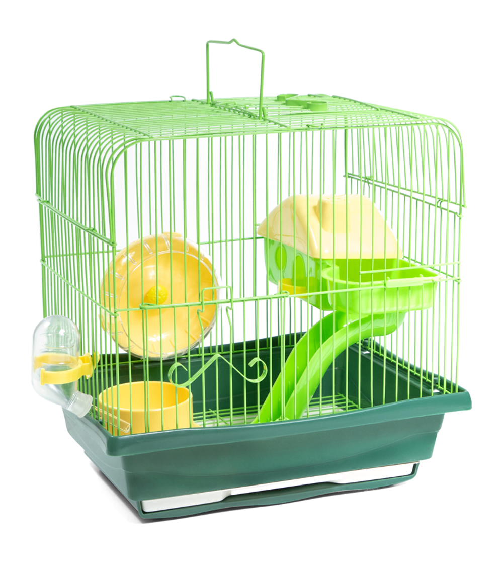 Клетка YD118 для мелких животных, эмаль, темно-зеленая, 300*230*310мм, Triol