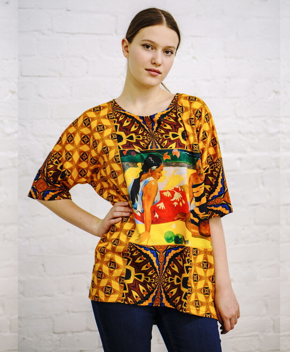 Футболка "Таити", по мотивам живописи Поля Гогена