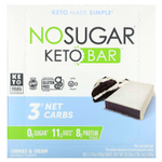 No Sugar Company, Keto Bar, печенье и крем, 12 батончиков по 40 г (1,41 унции)
