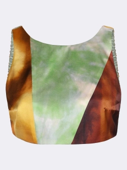 Кроп-топ из микса тканей OLA OLA