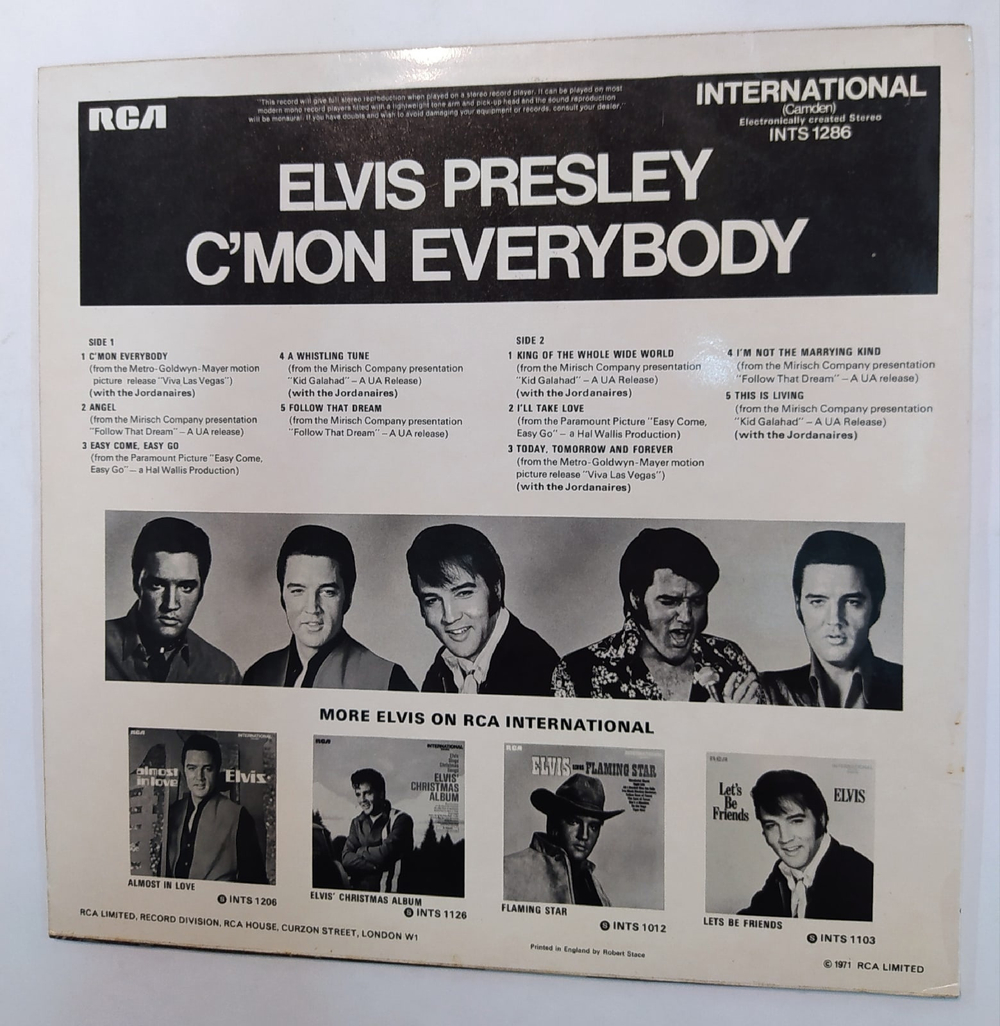 Elvis Presley Cоmon Everybody UK