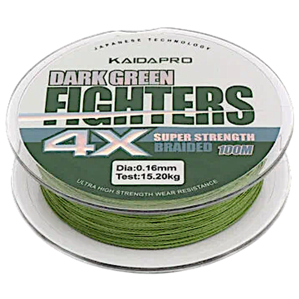 Шнур Kaida Fighters 4X PX402-10 100м 0.10мм 6.72кг Dark Green