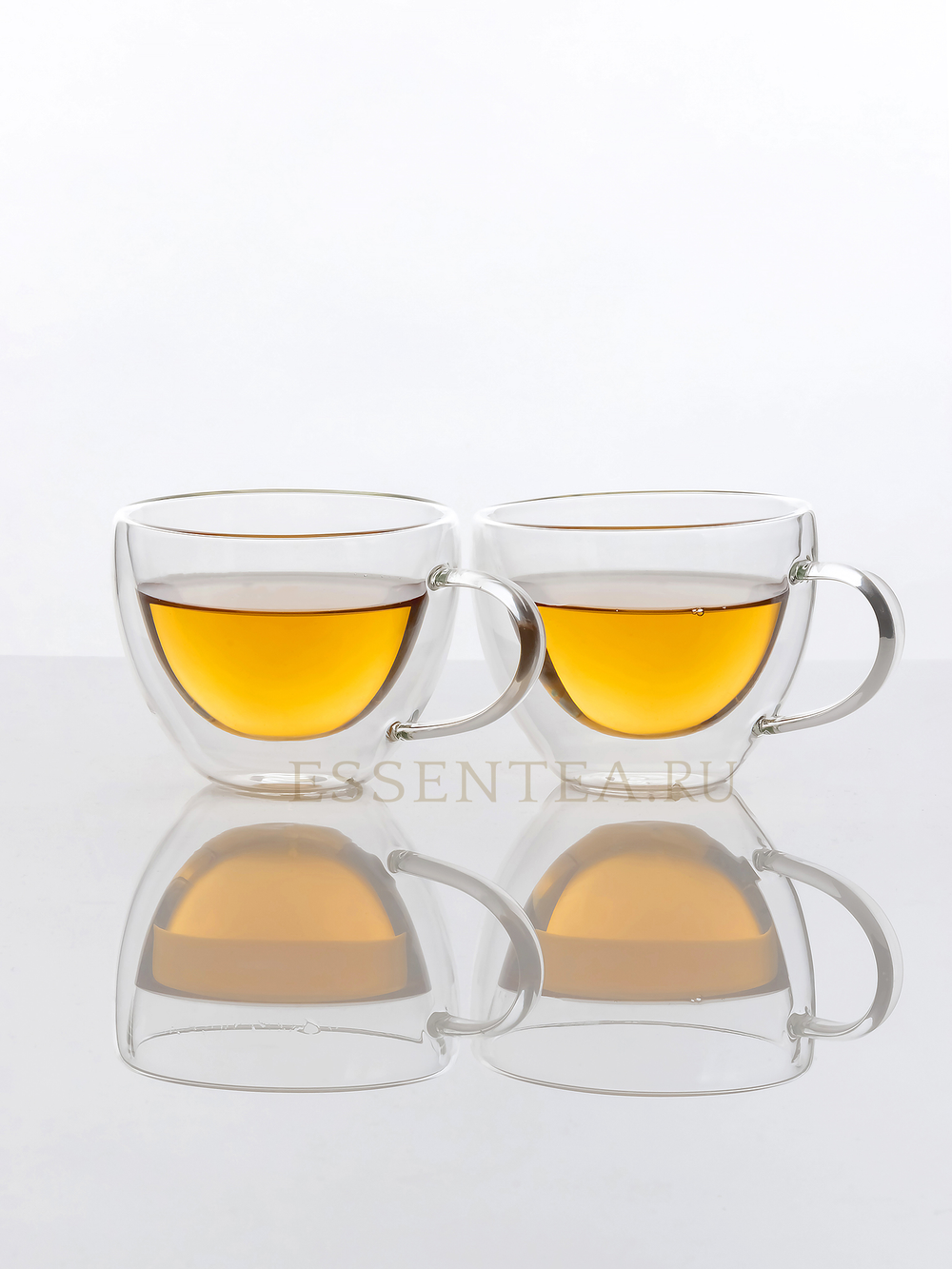 Чашка из боросиликатного стекла с двойными стенками и с ручкой 280 мл