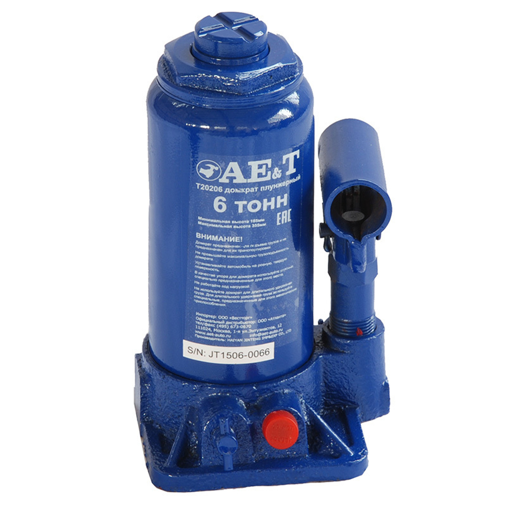 Домкрат бутылочный 6 тонн AE&amp;T T20206