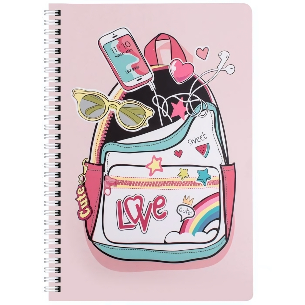 Блокнот A5 60л. линия "Fashion" на спирали (Darvish)