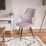 Стул поворотный на 360 градусов Hunt ромб, бархат пепельно-бежевый 25 / чёрный конус