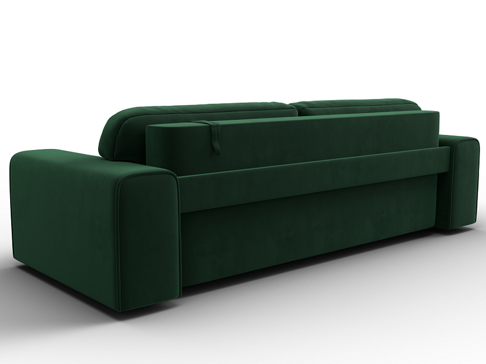 Диван прямой Лига-029, ВЕЛЮР Зеленый