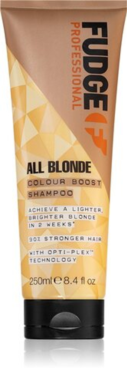 Fudge All Blonde Colour Boost Shampoo - восстанавливающий шампунь, возвращающий блеск тусклым волосам для светлых волос /   250  ml  / GTIN 5031550000313