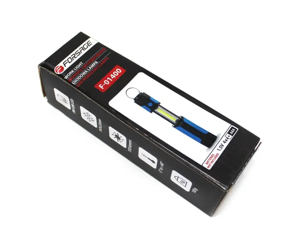 Фонарь светодиодный раздвижной(150Lm,1.5V, 4хААА, 3W COB LED,магнит) Forsage F-01400