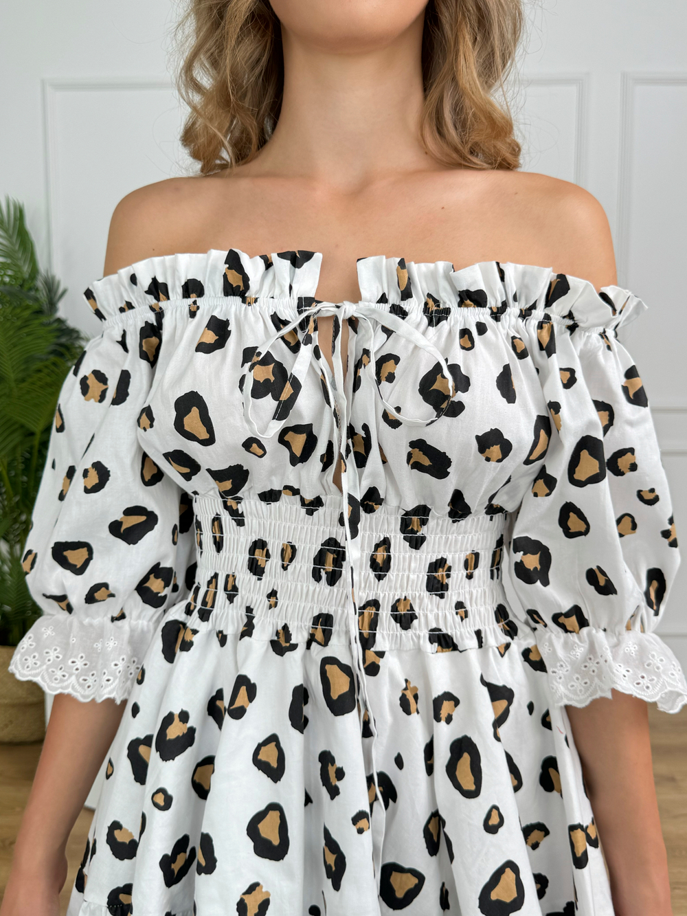 Сарафан платье летнее для девочки "Пятна леопард"