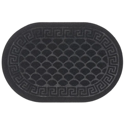 Коврик влаговпитывающий, 45*75 см. Чешуйки овал серый