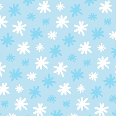 Buy baby fabric hand drawn winter snowflakes light blue