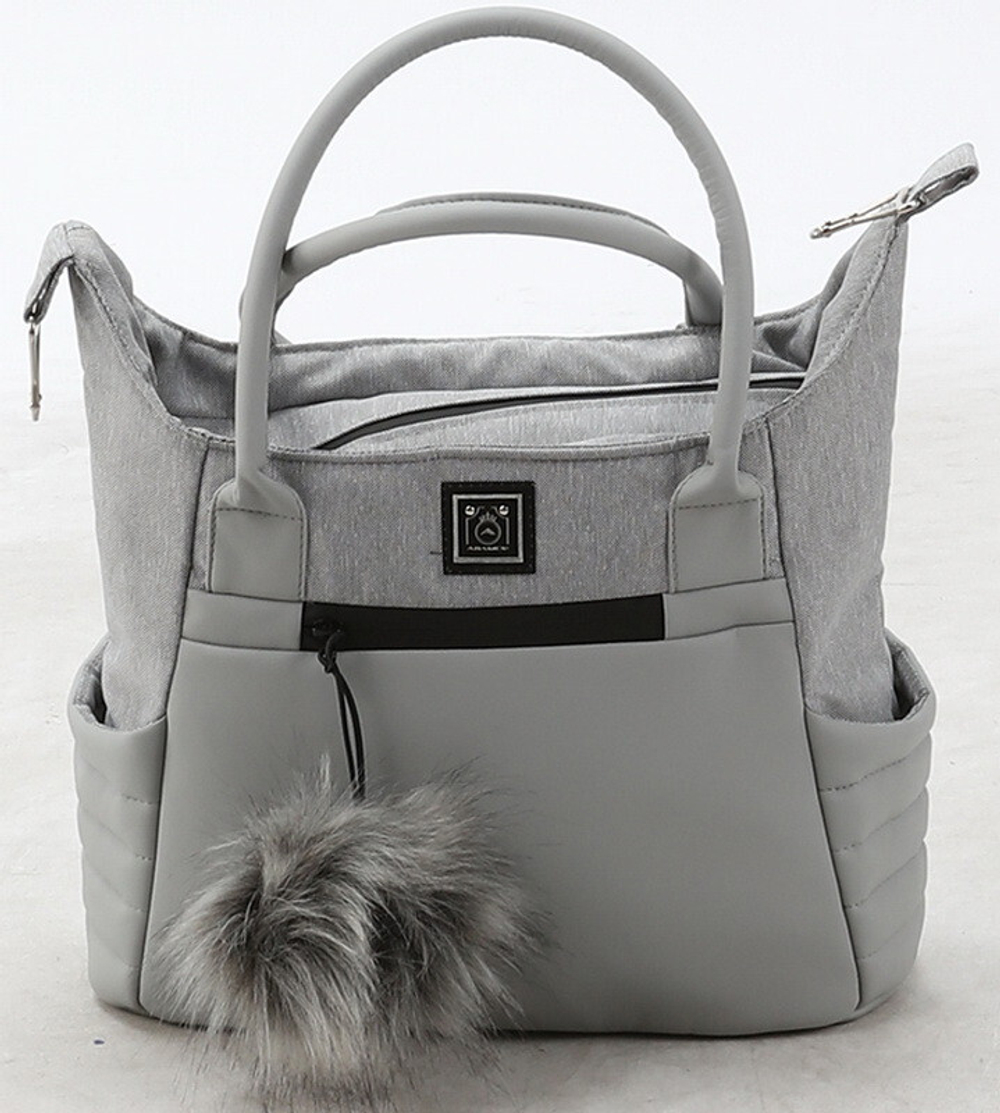 Детская коляска Adamex Porto 2 в 1 PO-PS11 (СВ.СЕР.+СВ.СЕР.КОЖА)