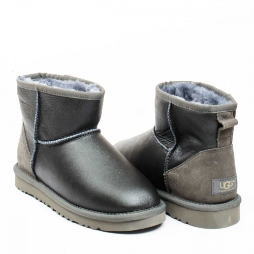 Ugg Mens Classic Mini Metallic Grey