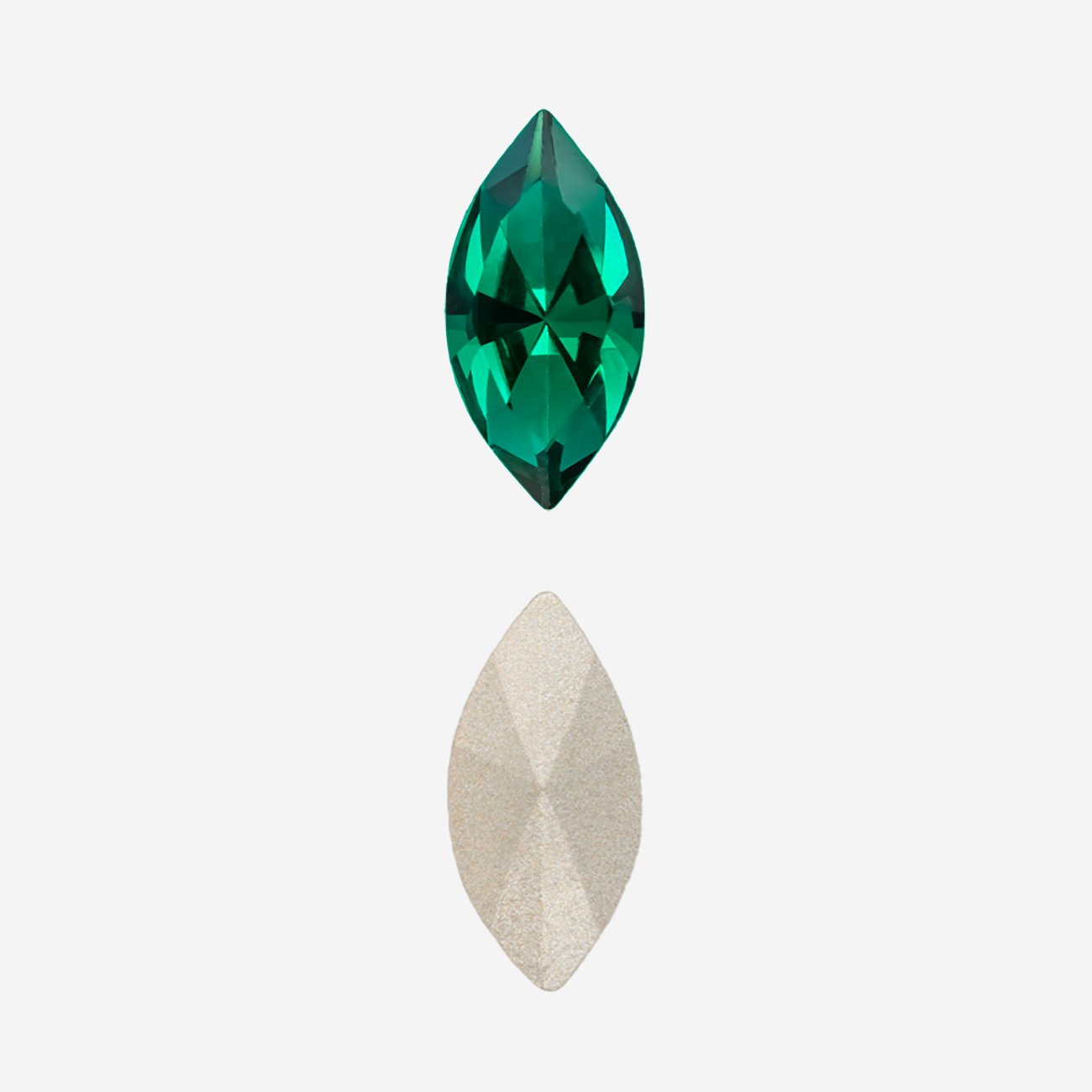 Кристалл Маркиз (Marquise Fancy Stone), оттенок "Изумруд"/"Emerald", 10*5мм