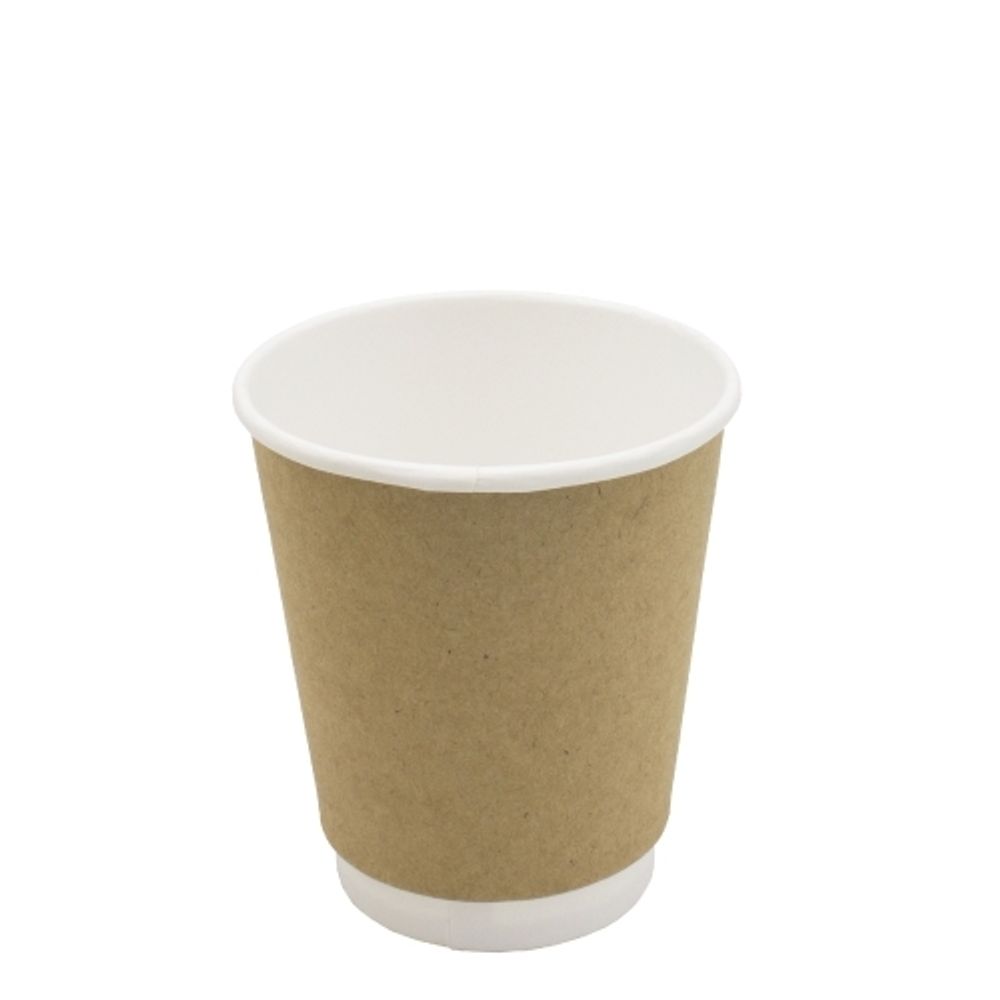Стаканы бумажные двухслойные 200/260мл DW9 крафт (25/500шт)