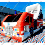 Детская надувная горка "Пожарная машина"