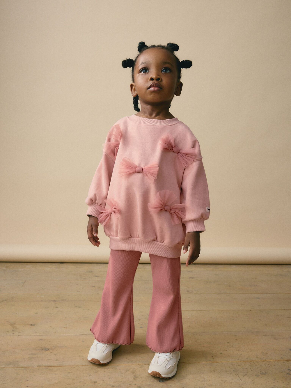 Толстовка и легинсы-клеш в комплекте для девочки Next B12-431, Розовый