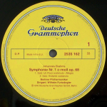 Wilhelm Furtwangler, Berliner Philharmoniker / Johannes Brahms: Symphonie Nr. 1 (LP)