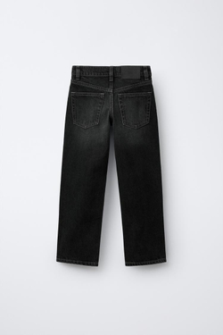 ZARA ДЖИНСЫ STRAIGHT-LEG, ЧЕРНЫЙ