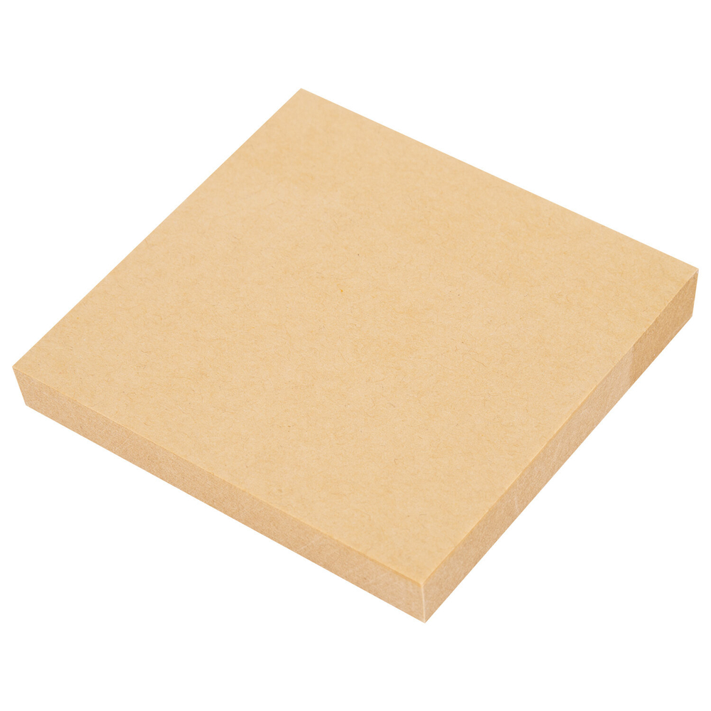 Блок самоклеящийся крафтовая бумага (стикеры) BRAUBERG KRAFT, 76х76 мм, 100 листов, 115203