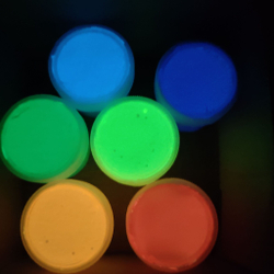 Набор светящихся в темноте акриловых красок AcidColors Luminescent для творчества 6 цветов х 20г (120г)