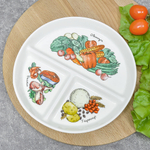 Тарелка 20см*2,5см керамическая белая "Питайся правильно"