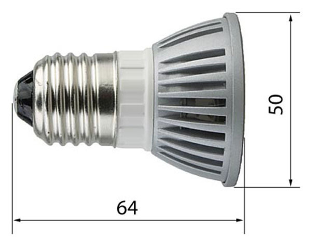 Лампа светодиодная 3W R50 E27 - двухцветная