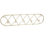 Ключница металлическая 5 крючков «ЛОФТ ВОСТ», эбби, цвет золото, 41*10,5см (лейбл Селфи)