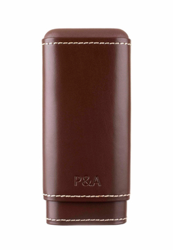 Чехол P&A на 3 сигары Черчилль, натуральная кожа и кедр, T1067-Brown