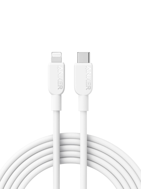 Кабель Anker 310 USB-C to Lightning Nylon Cable 0,9m (white)