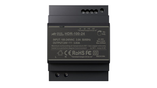 Источник питания PROMPOWER HDR-100-24, на вых. 24 В DC, 3.83А, 92Вт. Вх. 85-264В AC (120-370 В DC)