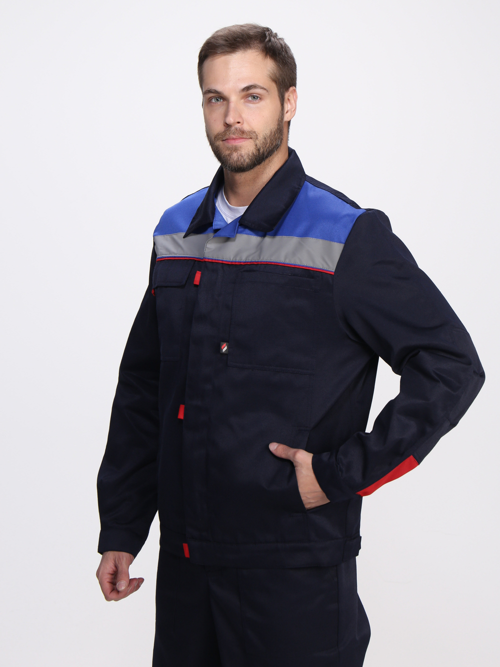 Костюм Флофт-2 СОП У. (тк.Смесовая,210) п/к, т.синий/васильковый/красный